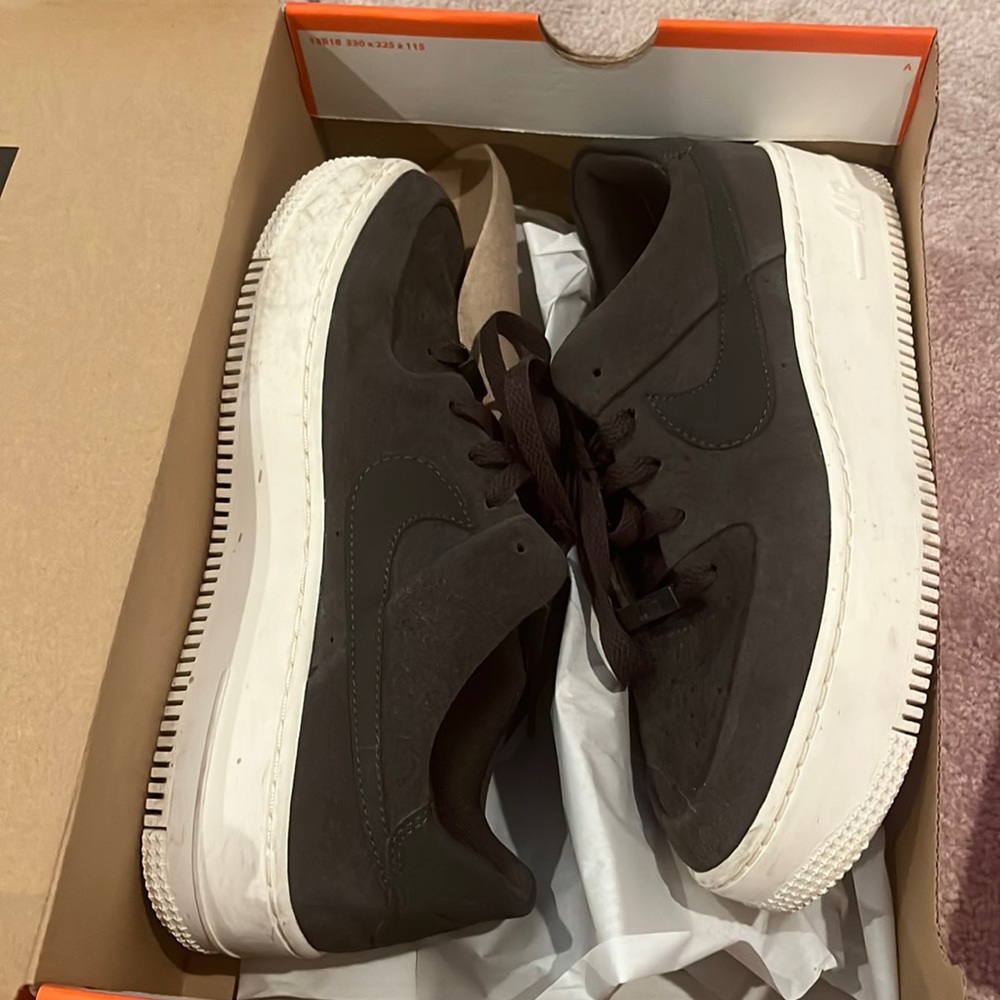 Nike Air Force Ones gray suede